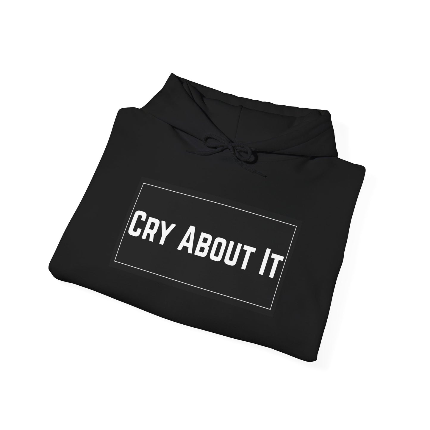 Based & Unbothered Cry About It Minimal Block Hoodie