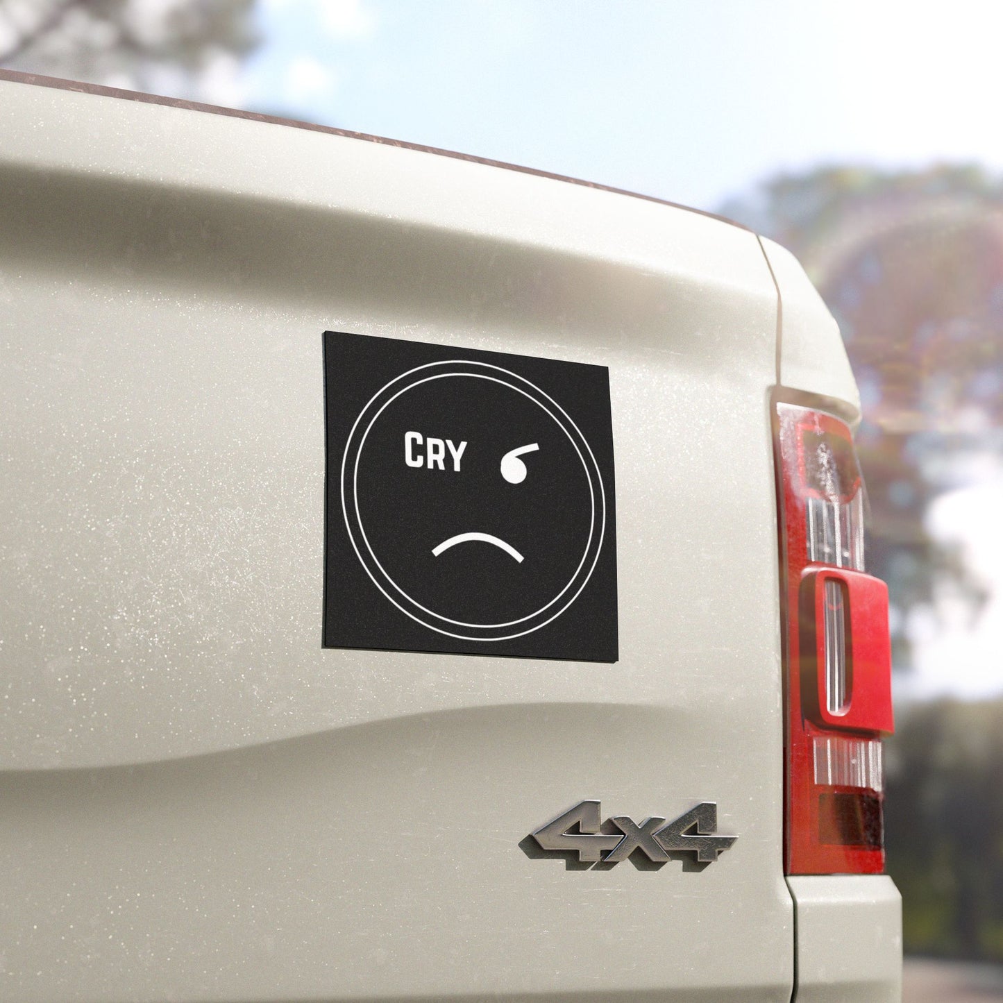 Based & Unbothered Cry Sad Face Round Magnet