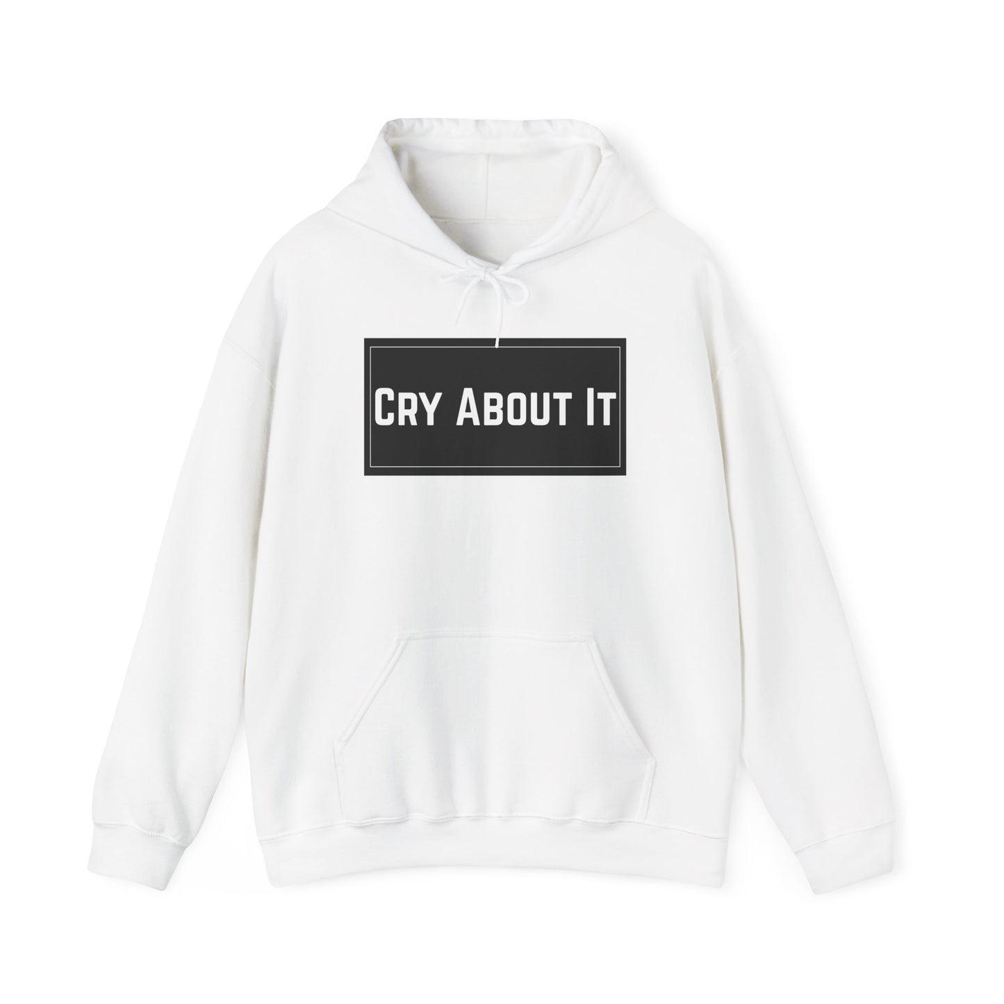 Based & Unbothered Cry About It Minimal Block Hoodie