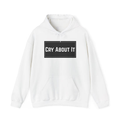 Based & Unbothered Cry About It Minimal Block Hoodie