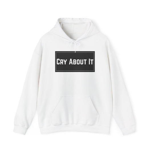Based & Unbothered Cry About It Minimal Block Hoodie