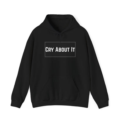 Based & Unbothered Cry About It Minimal Block Hoodie