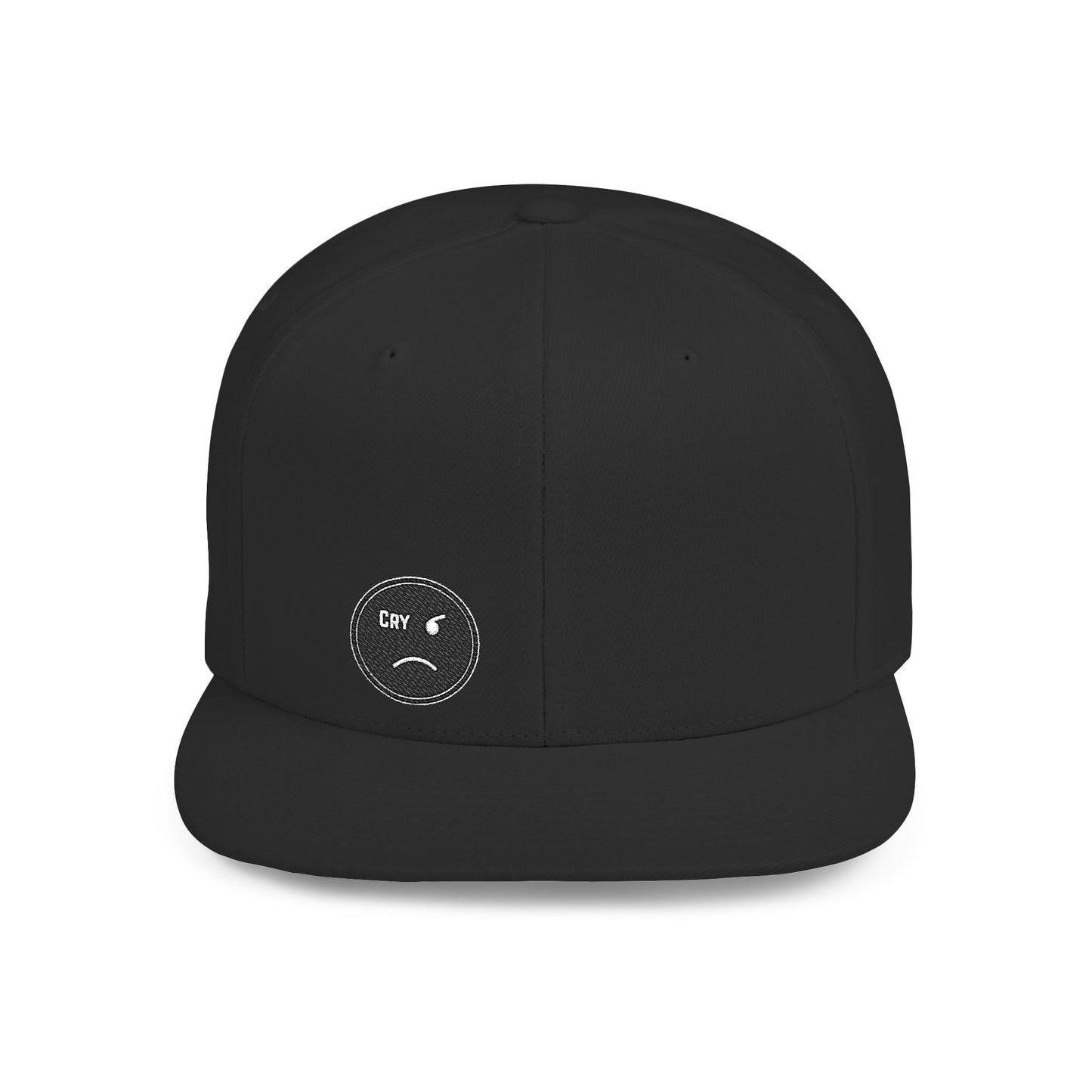 Based & Unbothered Cry About It Sad Face Snapback Hat