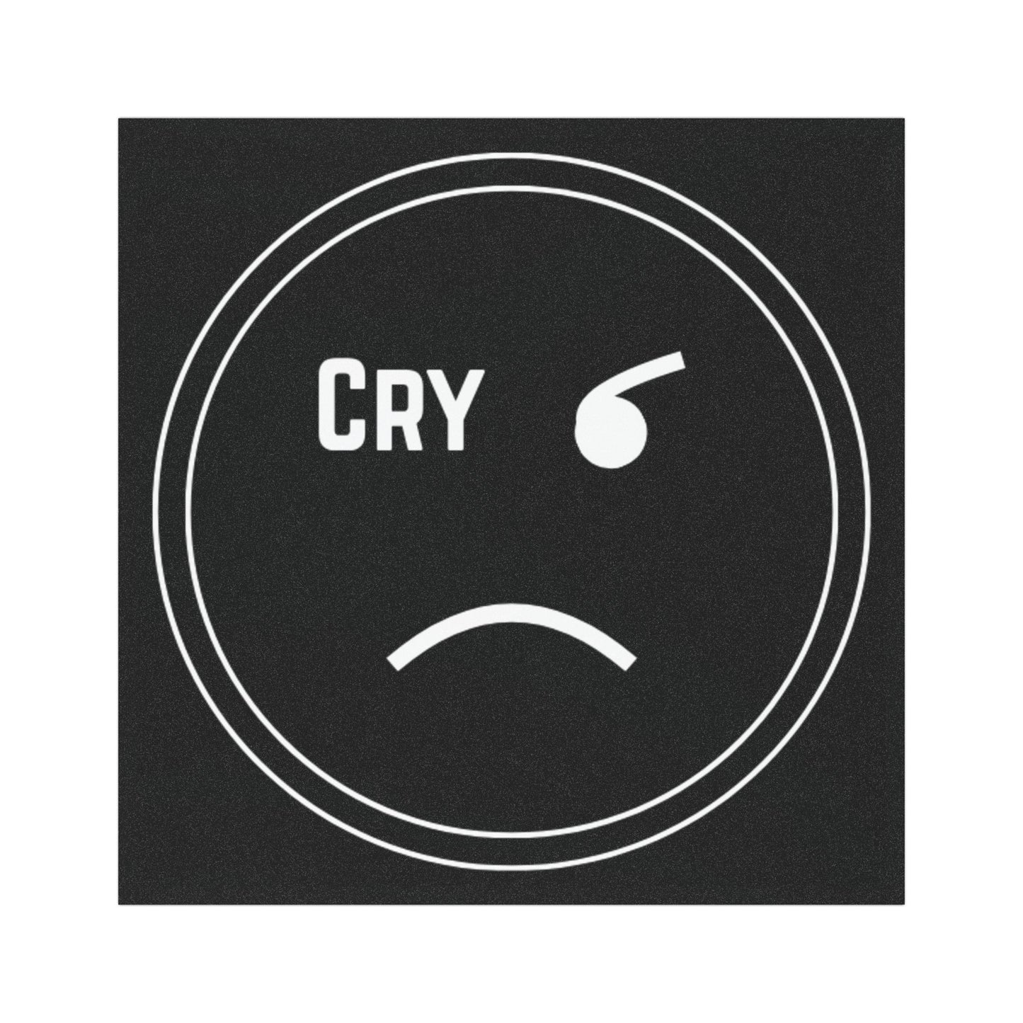 Based & Unbothered Cry Sad Face Round Magnet