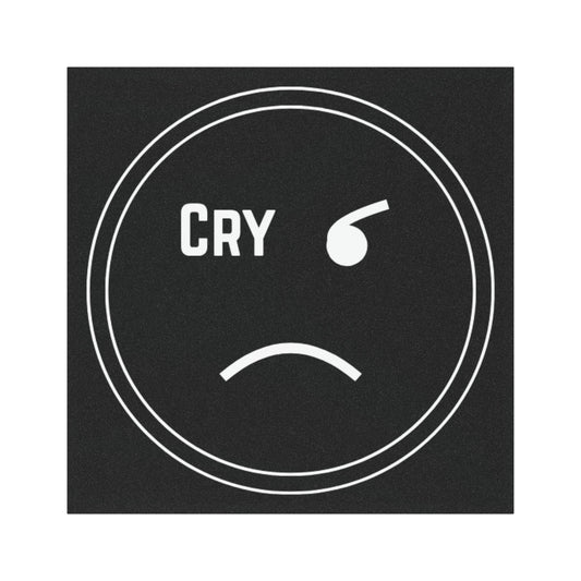 Based & Unbothered Cry Sad Face Round Magnet