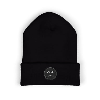 Based & Unbothered Cry Sad Face Embroidered Beanie