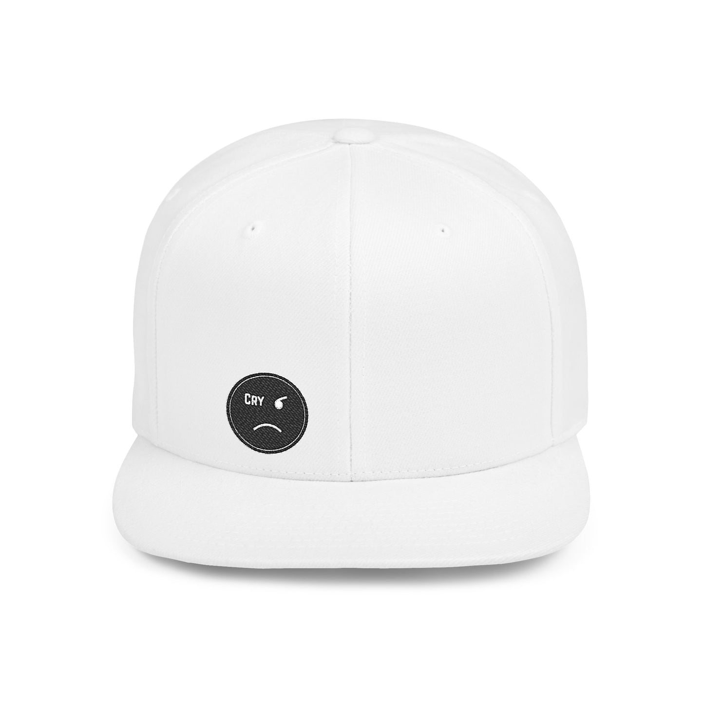 Based & Unbothered Cry About It Sad Face Snapback Hat