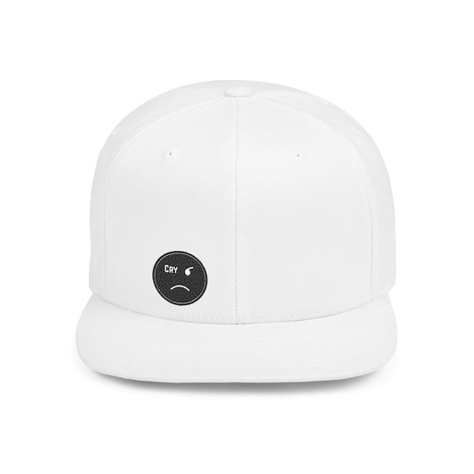 Based & Unbothered Cry About It Sad Face Snapback Hat